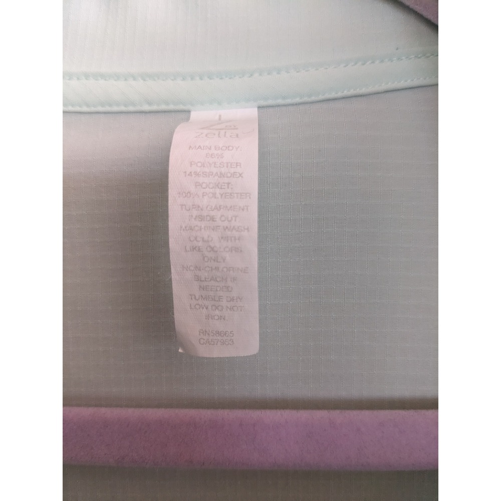 Zella Womens Mint Green‎ Ripstop Full Zip Athletic Jacket Mock Neck L - Picture 2 of 8